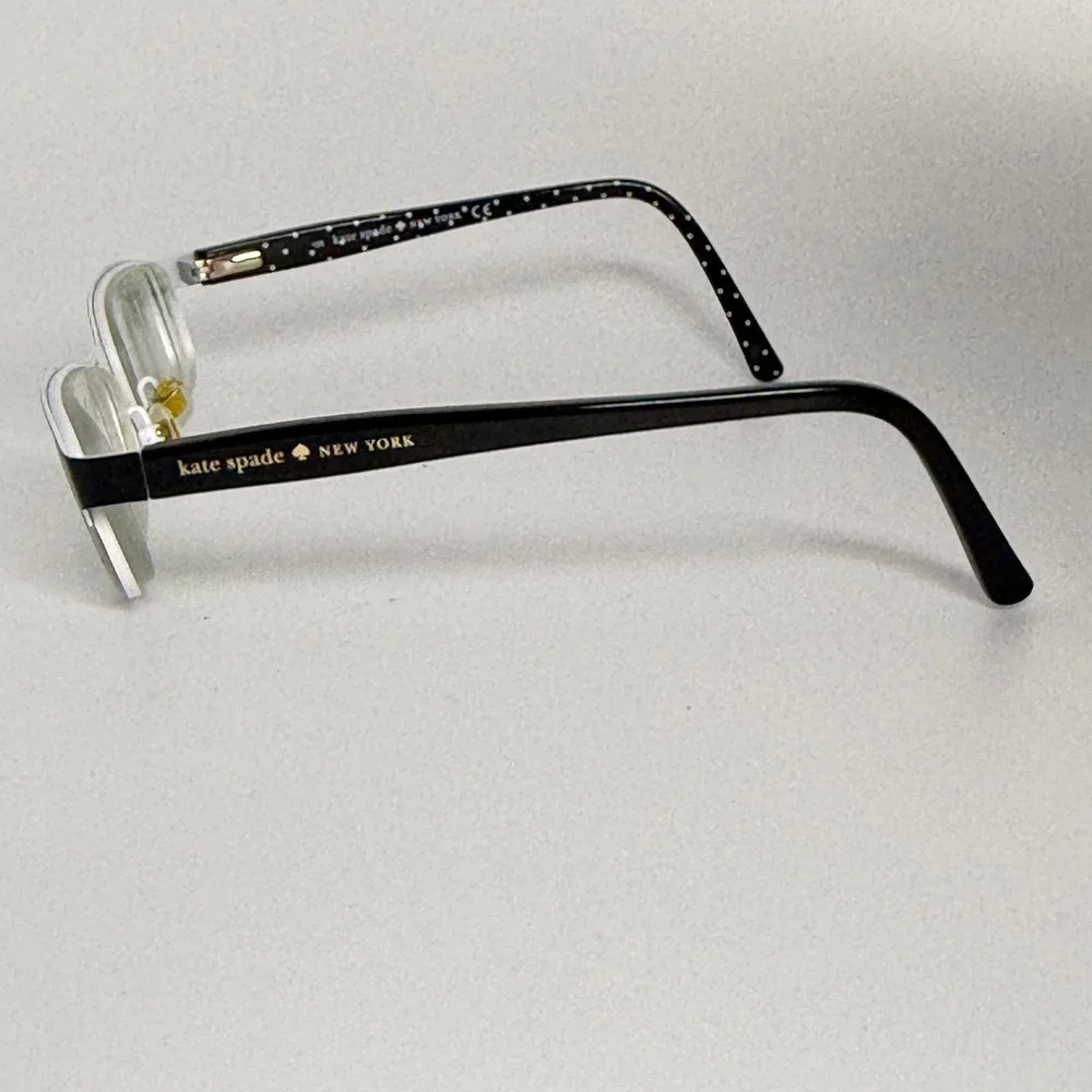 Kate Spade Ambrosette 006 Eyeglasses Black White Polka Dot 54-17-135 Frame 21959